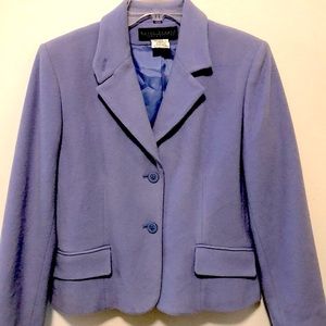 Harve Bernard Blazer Wool Cashmere Jacket Perriwinkle Blue SZ 8